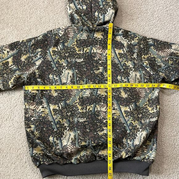 Vintage 80s Bushlan South Texas Camouflage Canvas Hooded Jacket Size Medium - Picture 6 of 6